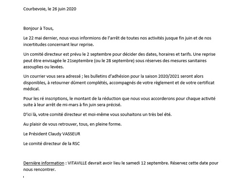 lettre 26 juin 